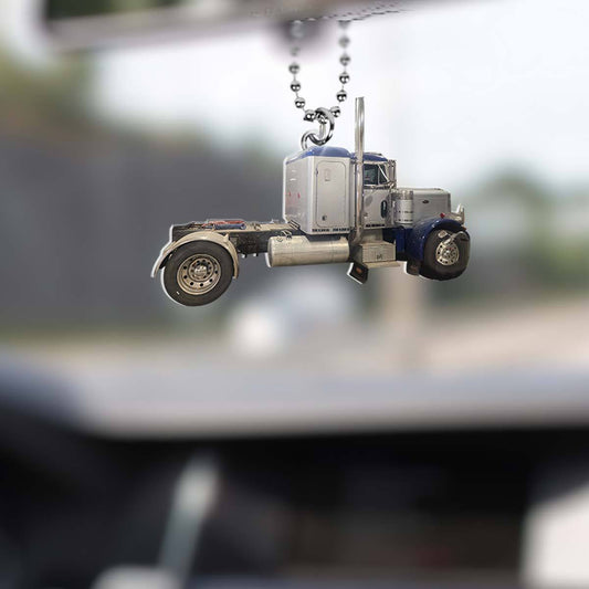 Joy Corners  Silver And Blue Truck Car Hanging Ornament