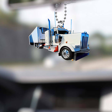 Corners  Dark Red And vani 02 Truck Car Hanging Ornament