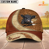 Joycorners Custom Name Belted Galloway Torn Leather Pattern Classic Cap