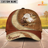 Joycorners Custom Name Hereford Torn Leather Pattern Classic Cap