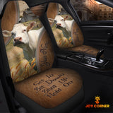 Joycorners Charolais Customized Name Leather Pattern Car Seat Covers (2Pcs)