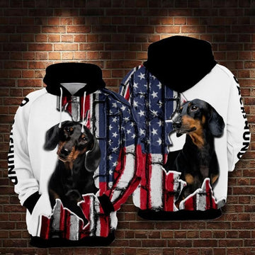 Joycorners DACHSHUND AMERICAN Over Print Full Print Shirts