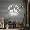 Joycorners Personalized Deer Scene Metal Sign, Deer Hunter Gift Metal Sign, Hunting Sign for Garage, Hunters Gift. Gift for Hunters, Father's Day Gift LM0110