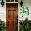 Joycorners Deer Family Welcome Metal Sign- Deer Themed Welcome Sign-Custom Deer Hunting Sign -Deer Cabin Family Name Sign LM0110