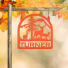 Joycorners Deer Family Welcome Metal Sign- Deer Themed Welcome Sign-Custom Deer Hunting Sign -Deer Cabin Family Name Sign LM0110