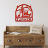 Joycorners Deer Family Welcome Metal Sign- Deer Themed Welcome Sign-Custom Deer Hunting Sign -Deer Cabin Family Name Sign LM0110