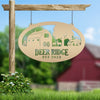Joycorners Farm Sign & Wall Decor, Farmhouse Decor, Gift for Farmer, Farm Scene Wall Art, Barn Decor, Tractor Sign , Fathers Day Gift LM0110