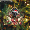 Joycorners Personalized Festive Cow Farm Envelope Acrylic Ornament (14 Breed Options)