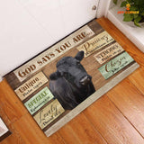 God Says You Are - Dexter Cattle Doormat