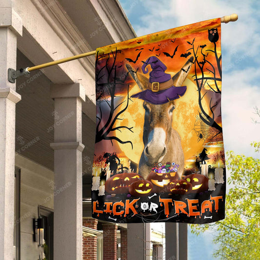 Joycorners Happy Halloween Donkey Lick Or Treat 3D Printed Flag