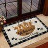 Joycorners Personalized Three Cows Family Welcome Doormat (10 Cattle Breeds)