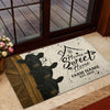 Joycorners Personalized Three Cows Home Sweet Home Doormat (10 Cattle Breeds)