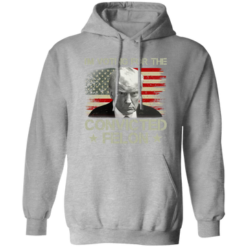 Joycorner Grey I'M Voting Convicted Felon 2024 Shirt