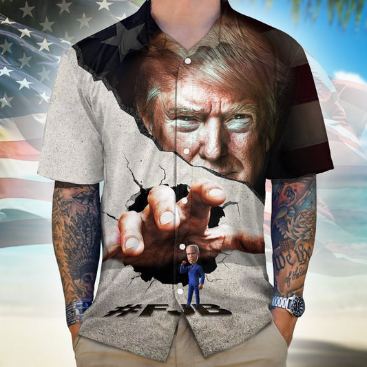 Joycorner Break The Wall Trump Hawaiian Shirt