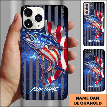 Joycorners American Flag Fishing Tuna Personalized Phone Case