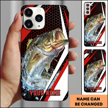 Joycorners Bass Jumping Red Splash Personalized Phone Case