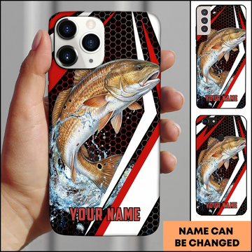 Joycorners Redfish Jumping Red Splash Personalized Phone Case