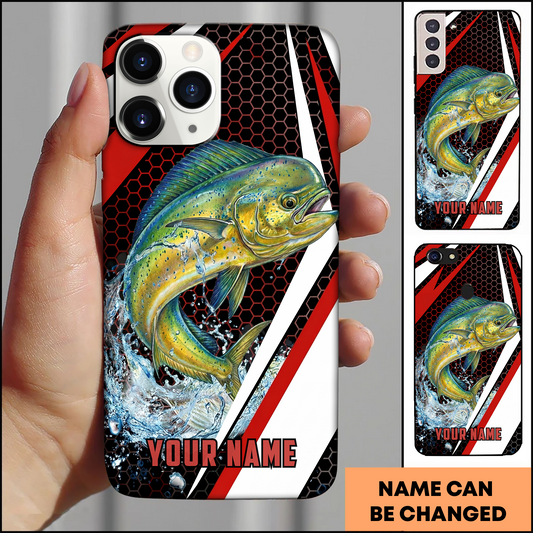 Joycorners Mahi-mahi Jumping Red Splash Personalized Phone Case