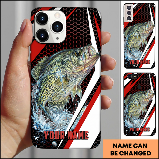 Joycorners Crappie Jumping Red Splash Personalized Phone Case