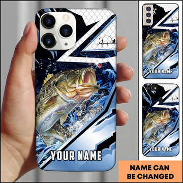 Joycorners Bass Fishing Blue Lake Personalized Phone Case