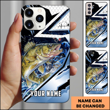 Joycorners Walleye Fishing Blue Lake Personalized Phone Case