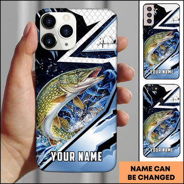 Joycorners Pike Fishing Blue Lake Personalized Phone Case