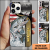 Joycorners American Flag Chinook Fishing Personalized Phone Case