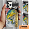 Joycorners American Flag Mahi-mahi Fishing Personalized Phone Case