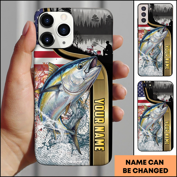 Joycorners American Flag Tuna Fishing Personalized Phone Case