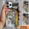 Joycorners American Flag Pike Fishing Personalized Phone Case