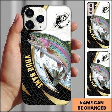 Joycorners Trout Fishing Black Gold Personalized Phone Case