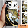 Joycorners Walleye Fishing Black Gold Personalized Phone Case