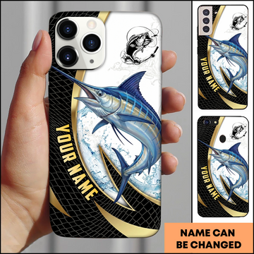 Joycorners Marlin Fishing Black Gold Personalized Phone Case