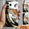 Joycorners Redfish Fishing Black Gold Personalized Phone Case