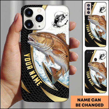 Joycorners Redfish Fishing Black Gold Personalized Phone Case