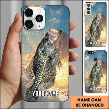 Joycorners Jumping Crappie Sunset Fishing Personalized Phone Case