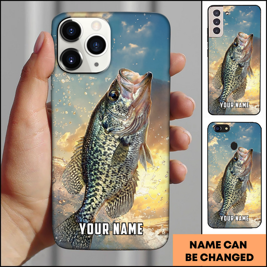 Joycorners Jumping Crappie Sunset Fishing Personalized Phone Case