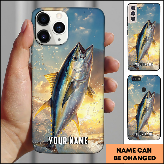 Joycorners Jumping Tuna Sunset Fishing Personalized Phone Case