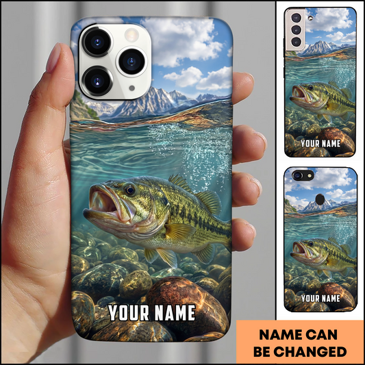 Joycorners Mountain River Bass Personalized Phone Case
