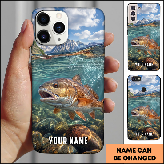 Joycorners Mountain River Redfish Personalized Phone Case