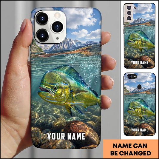 Joycorners Mountain River Mahi-mahi Personalized Phone Case