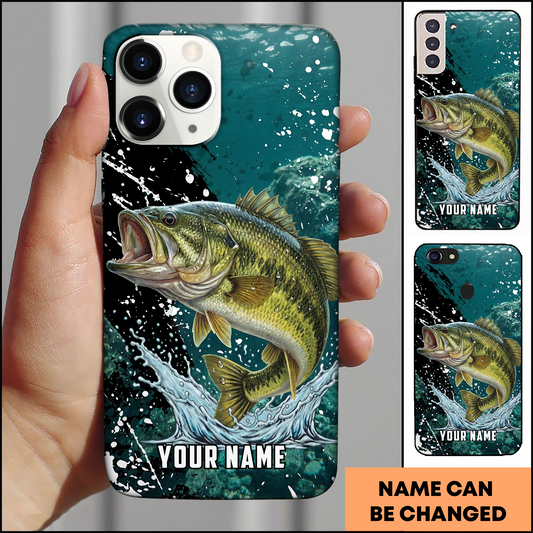 Joycorners Trophy Bass Splash Personalized Phone Case