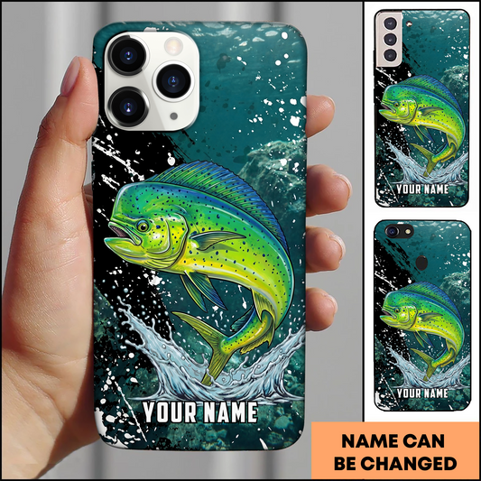 Joycorners Trophy Mahi-mahi Splash Personalized Phone Case