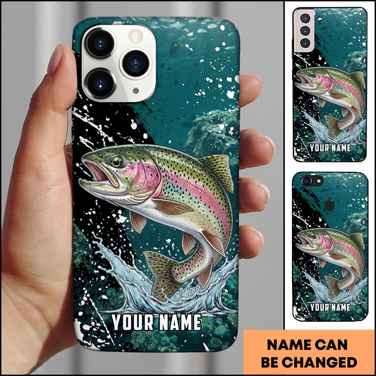 Joycorners Trophy Trout Splash Personalized Phone Case