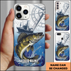 Joycorners Nautical Compass Walleye Fishing Personalized Phone Case