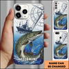Joycorners Nautical Compass Pike Fishing Personalized Phone Case