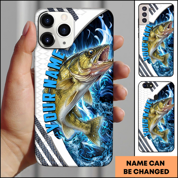 Joycorners Walleye Fishing Wave Personalized Phone Case
