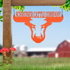 Joycorners Personalized Bull Metal Sign, Bull Wall Decor, Bull Wall Art, Bull Ranch Sign, Bull Sign for Ranch, Bull Farmhouse Wall Decor LM0110