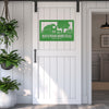 Joycorners Custom Farm Metal Sign - Personalized Farmhouse Decor - Rustic Entryway Art - Charming Laser Cut Farming Signs - Cute Homestead Wall Hanging LM0110