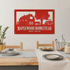 Joycorners Custom Farm Metal Sign - Personalized Farmhouse Decor - Rustic Entryway Art - Charming Laser Cut Farming Signs - Cute Homestead Wall Hanging LM0110